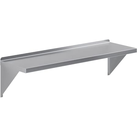 Amgood 14 in. x 48 in. Stainless Steel Wall Shelf With Squared Edge AMG WS-SQ-1448